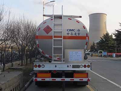 Lingyu  CLY9401GRYT Aluminum alloy flammable liquid tank transport semi-trailer