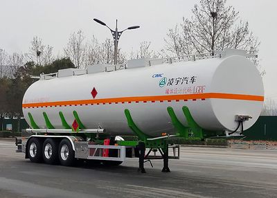 Lingyu  CLY9402GRY50 Aluminum alloy flammable liquid tank transport semi-trailer