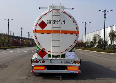 Lingyu  CLY9402GRY50 Aluminum alloy flammable liquid tank transport semi-trailer