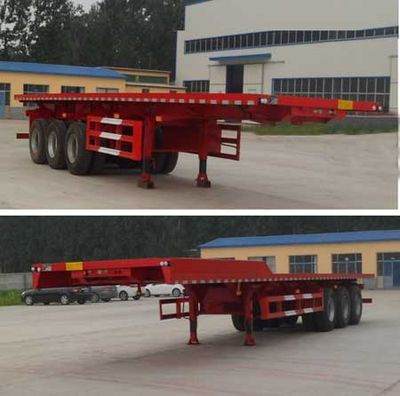 Hualu Yexing brand automobiles HYX9401ZZXP Flat dump semi-trailer