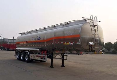 Huajun  ZCZ9400GYYHJG Aluminum alloy oil transport semi-trailer