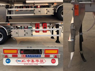 Huajun  ZCZ9400GYYHJG Aluminum alloy oil transport semi-trailer