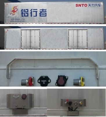 Shengtong brand automobile CSH9350XXY Aluminum alloy box transport semi-trailer