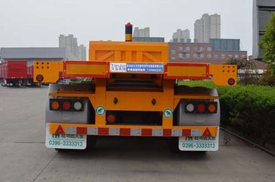 Tianjun Dejin brand automobiles TJV9400ZZXPJ Flat dump semi-trailer