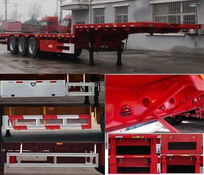 Zhongzhi Huaxing brand automobiles JLQ9402P Flat semi-trailer