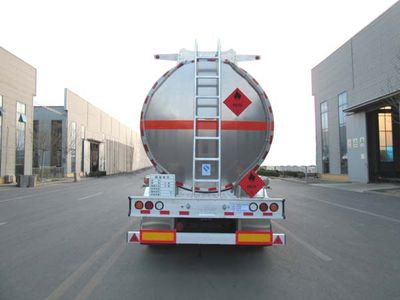 Jining Hongtai brand automobiles NHT9402GRY Aluminum alloy flammable liquid tank transport semi-trailer