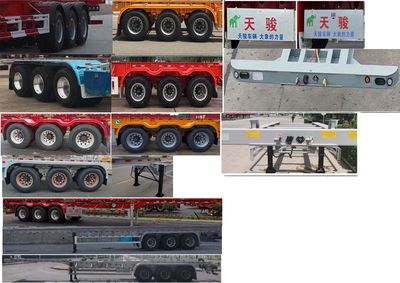 Tianjun Dejin brand automobiles TJV9404TJZJ Container transport semi-trailer