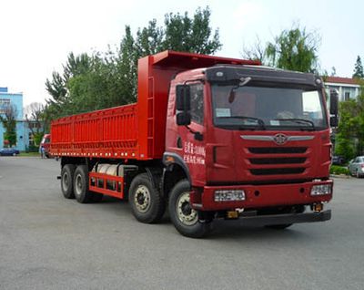 Jiefang Automobile CA3312P2K2L6T4NE5A80 Flat head natural gas dump truck