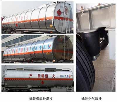 Hehai Mingzhu  MZC9406GRY Flammable liquid tank transport semi-trailer