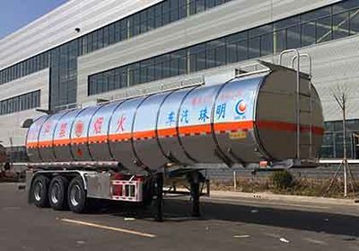 Hehai Mingzhu  MZC9406GRY Flammable liquid tank transport semi-trailer