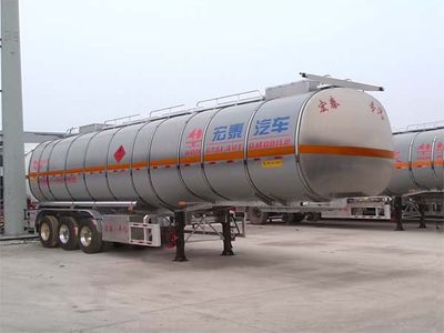 Zhengkang Hongtai brand automobiles HHT9403GRYD Aluminum alloy flammable liquid tank transport semi-trailer