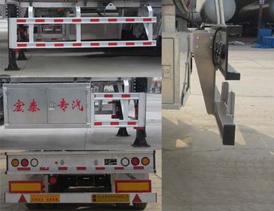 Zhengkang Hongtai brand automobiles HHT9403GRYD Aluminum alloy flammable liquid tank transport semi-trailer