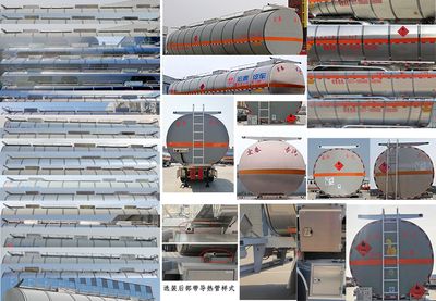 Zhengkang Hongtai brand automobiles HHT9403GRYD Aluminum alloy flammable liquid tank transport semi-trailer