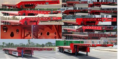 Hongya  GNT9400TDP Low flatbed semi-trailer