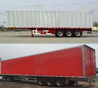 Tianjun Dejin brand automobiles TJV9408XXYF Box transport semi-trailer