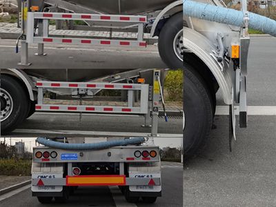 Tonghua  THT9402GFLF Aluminum alloy medium density powder material transportation semi-trailer