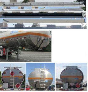 Tonghua  THT9290GYYD Aluminum alloy oil transport semi-trailer