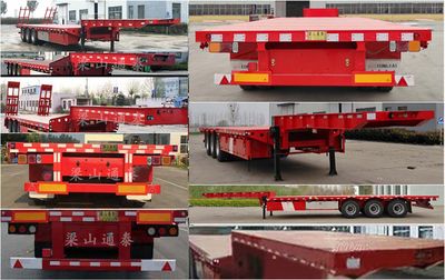 Tongtai Dingsheng brand automobiles TZL9400TDP Low flatbed semi-trailer