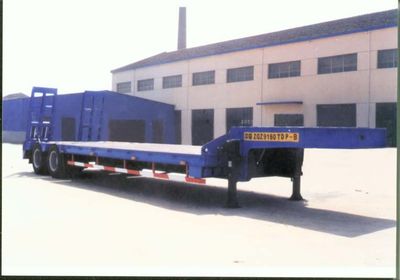 Zhongqi brand automobiles ZQZ9160TDPB Low flatbed semi-trailer