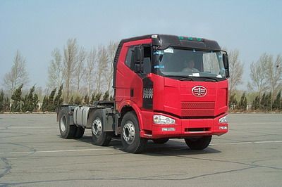 Jiefang Automobile CA4250P63K1T3E Flat head diesel semi-trailer tractor