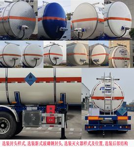 Ruijiang  WL9405GRYD28Y Flammable liquid tank transport semi-trailer