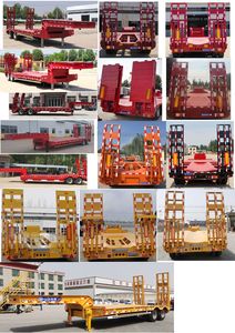 Chenlu  LJT9352TDP Low flatbed semi-trailer