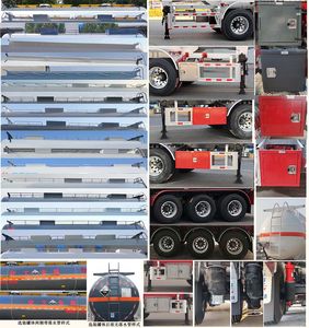 Zhengkang Hongtai brand automobiles HHT9402GFWB Tank transport semi-trailer for corrosive substances