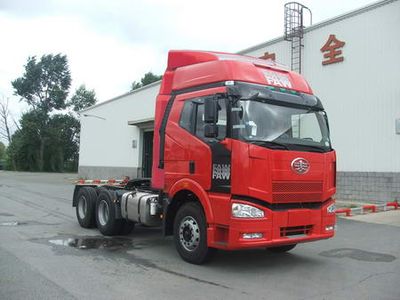 Jiefang Automobile CA4220P66K2T2AE Flat head diesel semi-trailer tractor