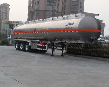 Wanqi Automobile CTD9402GYY Aluminum alloy oil transport semi-trailer