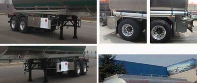 Lingyu  CLY9351GYYC Aluminum alloy oil transport semi-trailer