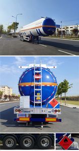 Tonghua  THT9401GRYDY49A Aluminum alloy flammable liquid tank transport semi-trailer