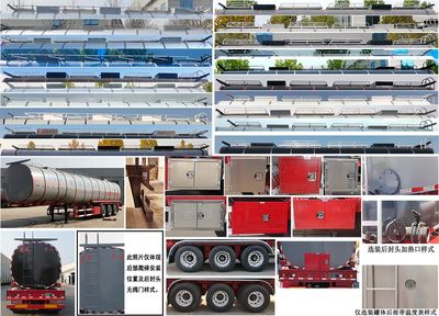 Zhengkang Hongtai brand automobiles HHT9401GYS Liquid food transportation semi-trailer