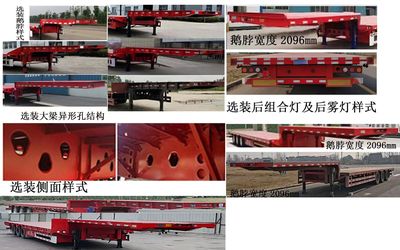 Tuofuda  HTS9400TDP Low flatbed semi-trailer