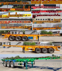 Xinfu Chuanghua brand automobiles CHJ9402TJZ Container transport semi-trailer