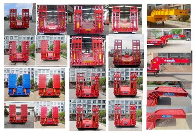 Yangjia  LHL9382TDP Low flatbed semi-trailer