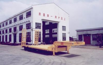 Guangzheng Automobile GJC9630TD Low flatbed semi-trailer