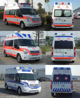 Jiangling Quanshun brand automobiles JX5049XJHMD ambulance