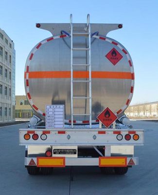 Jinbi  PJQ9350GYYL Aluminum alloy oil transport semi-trailer