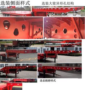 Yinjiang  XJW9400TDP Low flatbed semi-trailer