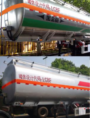 Lingyu  CLY9405GYYC2 Aluminum alloy oil transport semi-trailer