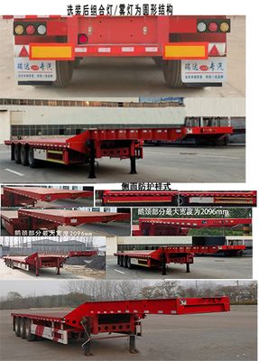 Ruiyun  YRD9400TDP Low flatbed semi-trailer