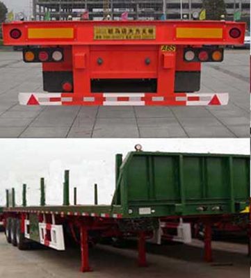 Tianjun Dejin brand automobiles TJV9400TPBE Flat transport semi-trailer