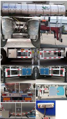 Mastercard SDW9409GSY Aluminum alloy edible oil transportation semi-trailer