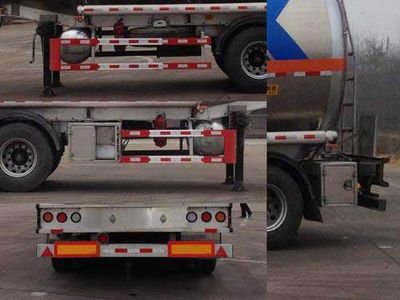 Hengxin Zhiyuan brand automobiles CHX9408GRY Aluminum alloy flammable liquid tank transport semi-trailer