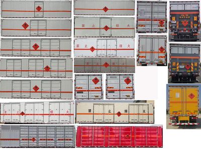 Jiangte brand automobiles JDF5261XRYZ6 Flammable liquid box transport vehicle