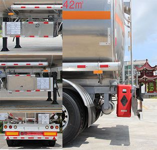 Qinglv  FZX9401GYY Aluminum alloy oil transport semi-trailer