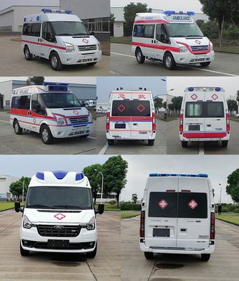 Jiangling Quanshun brand automobiles JX5048XJHMJ6H ambulance