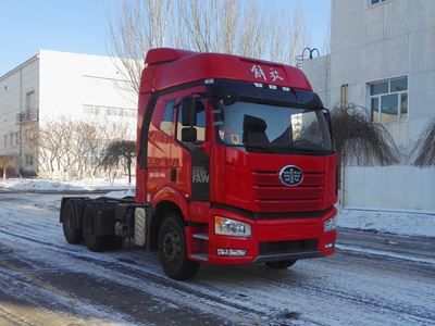 Jiefang Automobile CA4250P66K25T1A2E5 Flat head diesel semi-trailer tractor