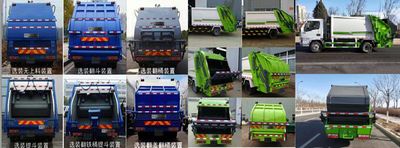 Huatong brand automobiles HCQ5075ZYSE5 Compressed garbage truck