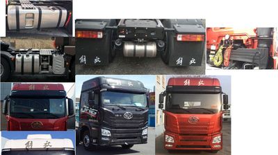 Jiefang Automobile CA4259P25K15T1E6A80 Flat headed diesel tractor